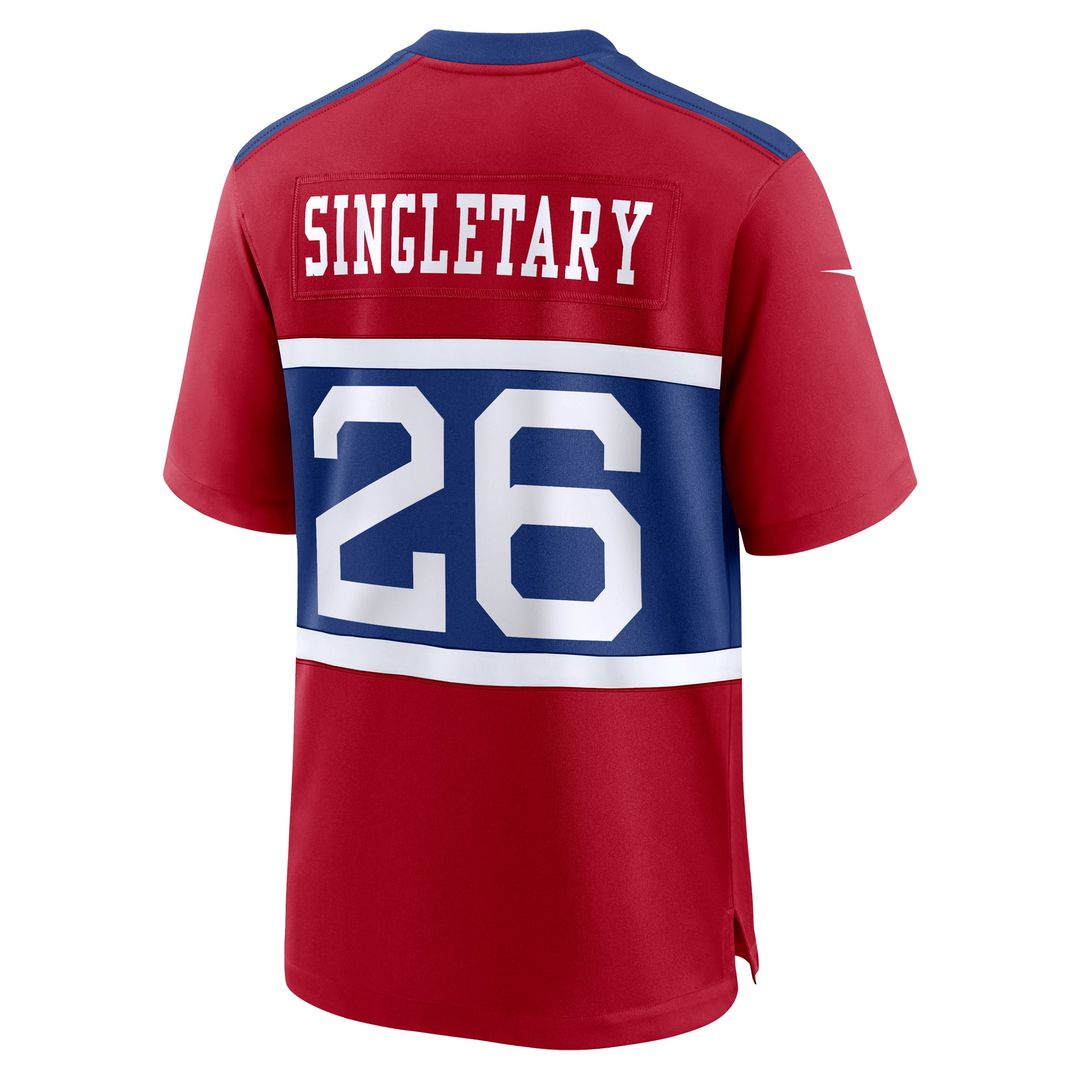 Devin Singletary New York Giants Nike Century Red Alternate Player Game Jersey