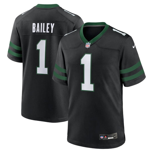 David Bailey New York Jets Nike Legacy Black Alternate Game Player Jersey