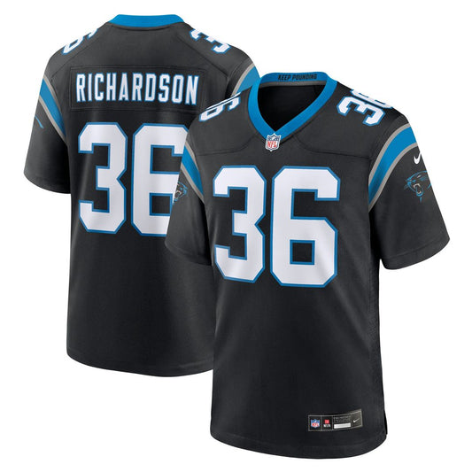 Demani Richardson Carolina Panthers Nike Black Team Game Jersey