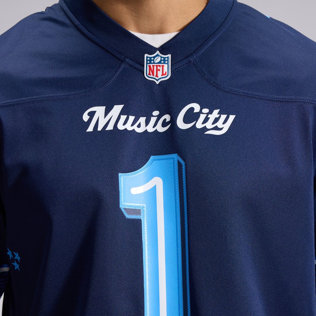 Cameron Ward Tennessee Titans Nike Navy 2026 Rivalries Collection Game Jersey