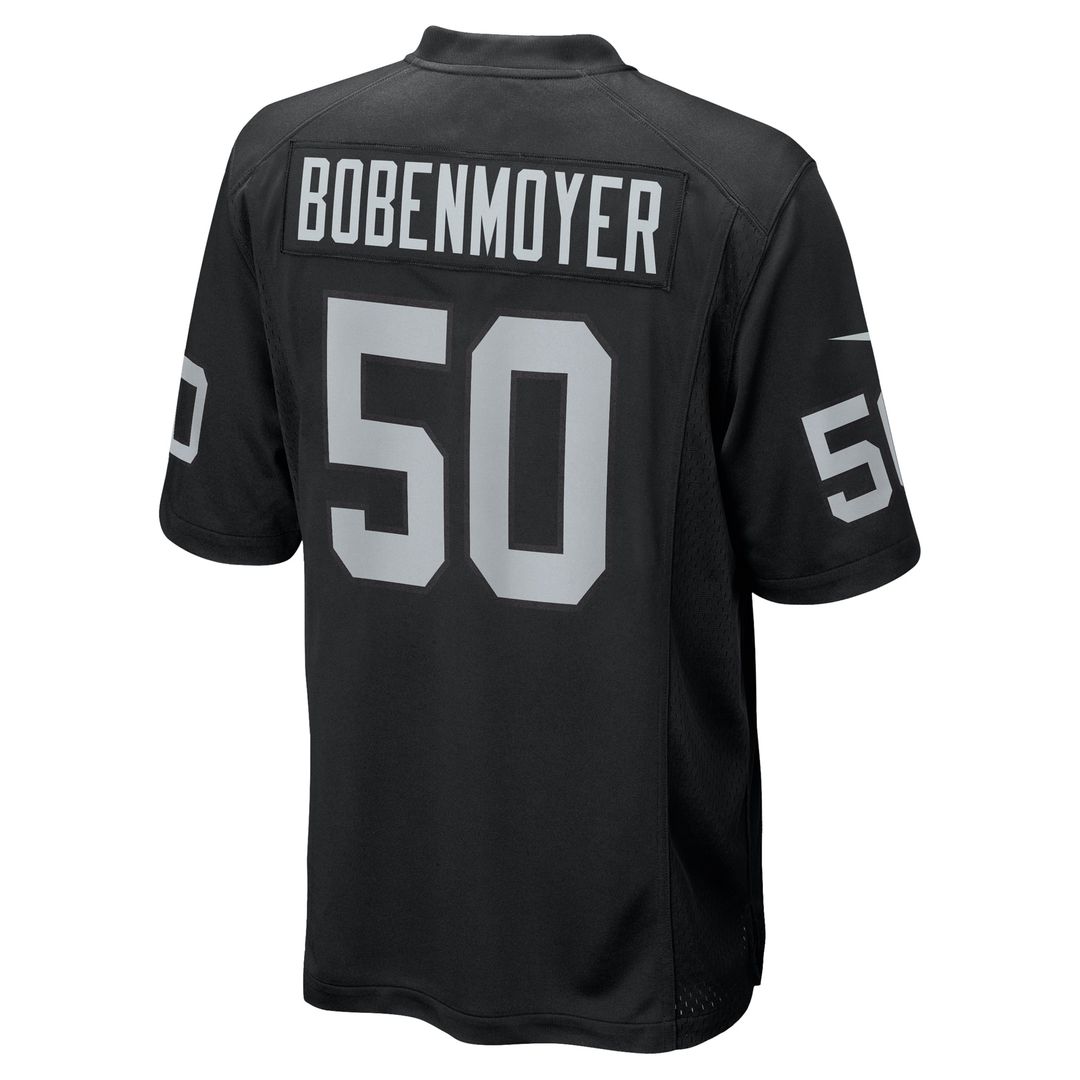Jacob Bobenmoyer Las Vegas Raiders Nike Black Game Player Jersey