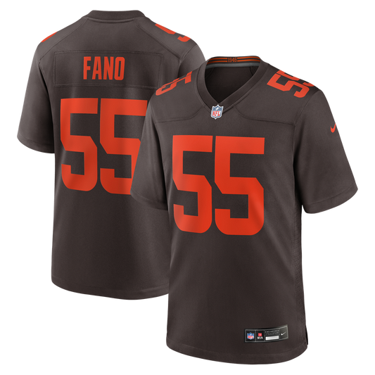 Spencer Fano Cleveland Browns Nike Brown Alternate Game Jersey