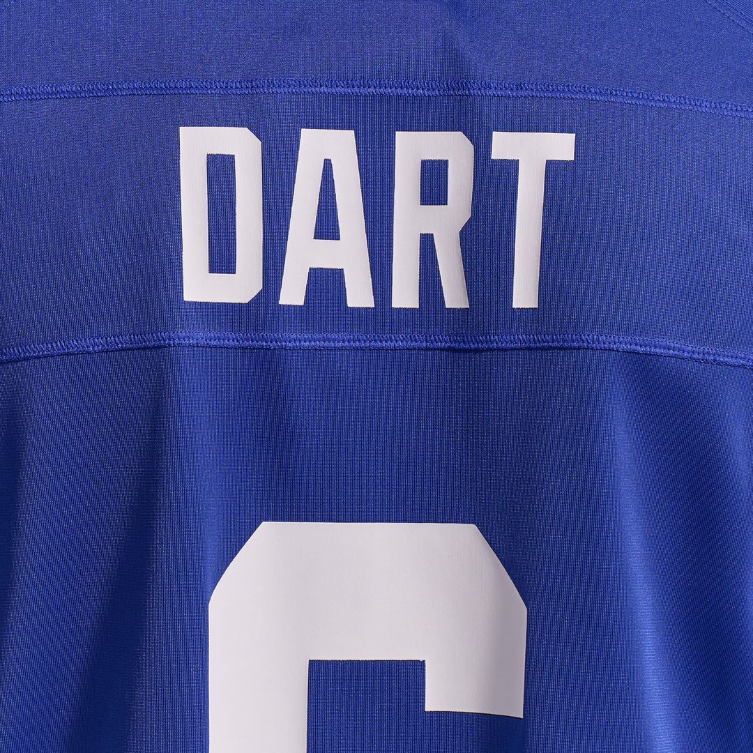 Jaxson Dart New York Giants Nike Royal Team Game Jersey
