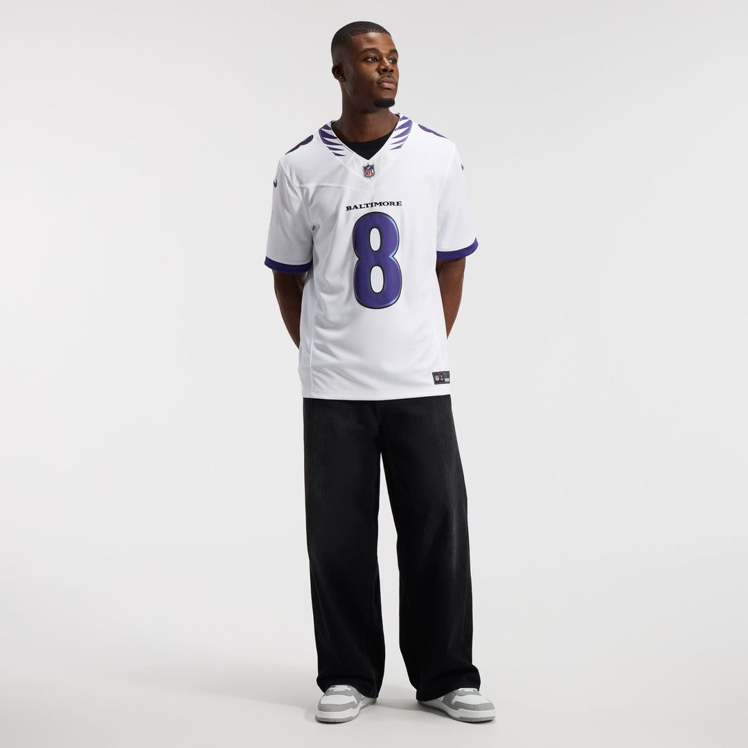 Lamar Jackson Baltimore Ravens Nike White Vapor F.U.S.E. Stitched Limited Jersey