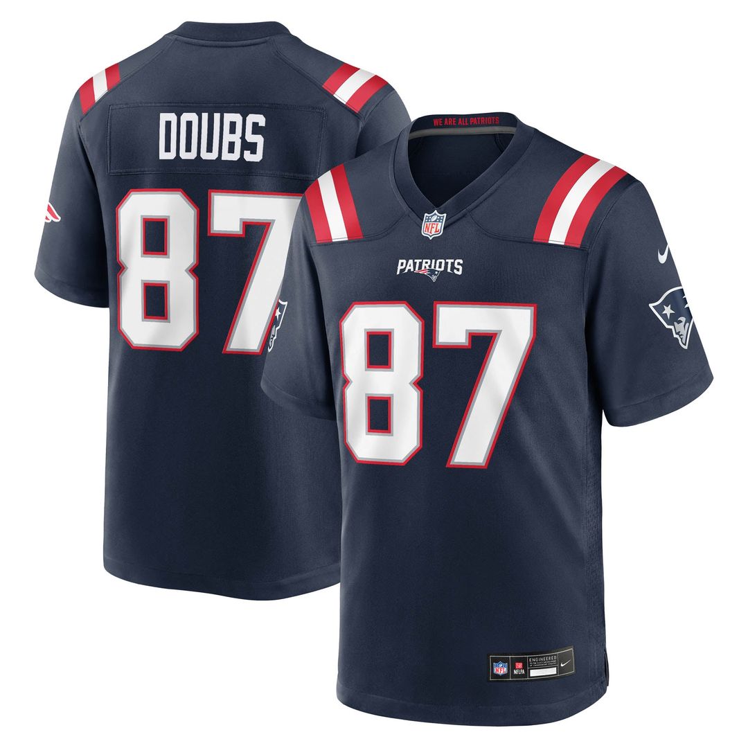 Romeo Doubs New England Patriots Nike Navy Game Jersey