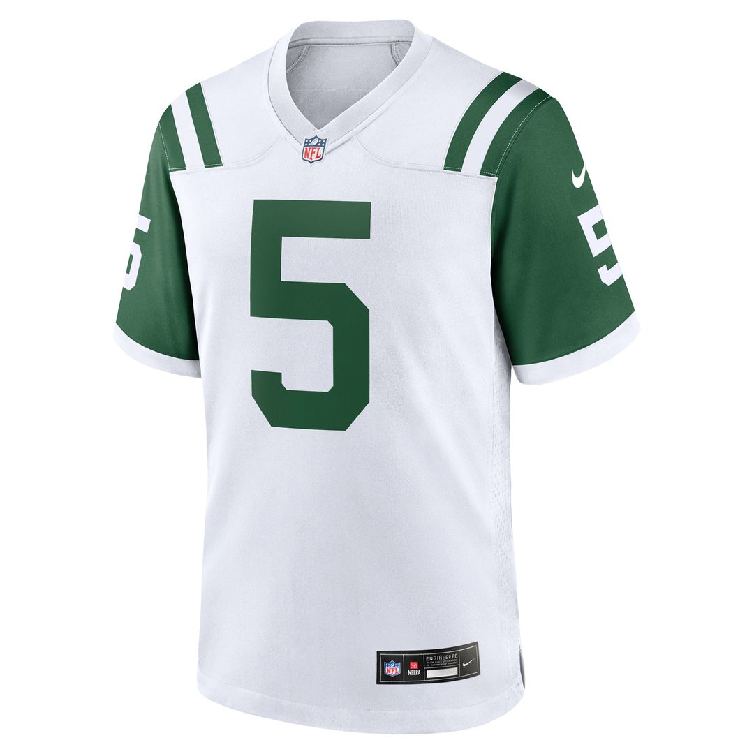 Garrett Wilson New York Jets Nike White Classic Alternate Game Jersey