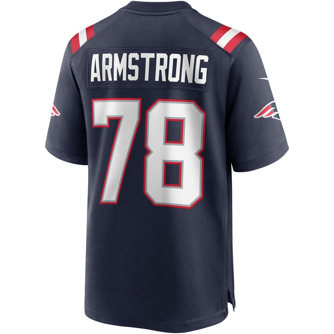 Bruce Armstrong New England Patriots Nike Navy Game Retired Player Jersey