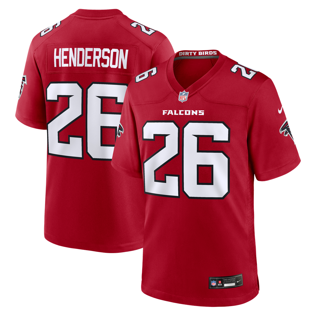 CJ Henderson Atlanta Falcons Nike Red Team Game Jersey