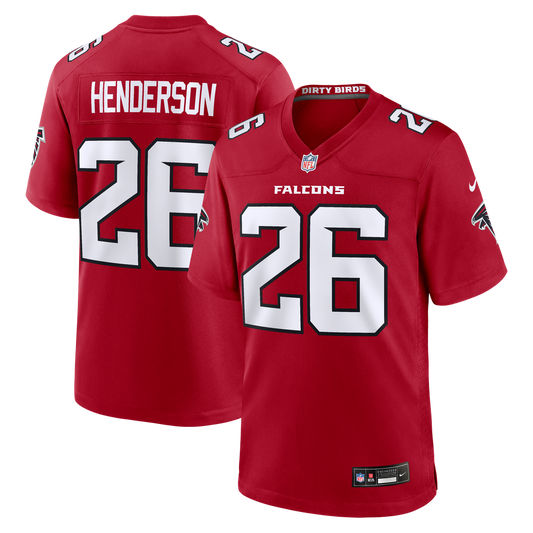 CJ Henderson Atlanta Falcons Nike Red Team Game Jersey