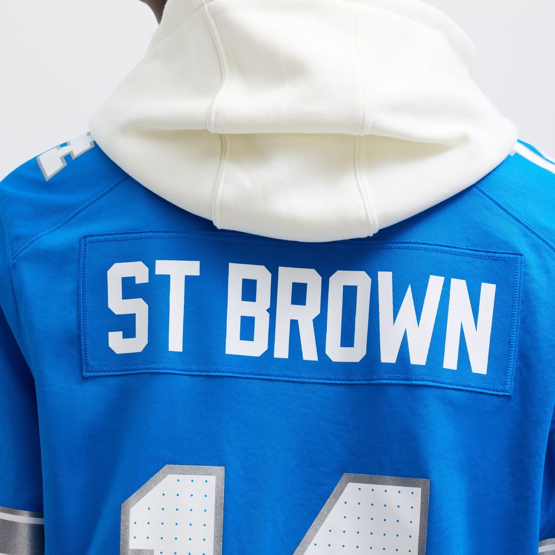 Amon-Ra St. Brown Detroit Lions Nike Blue Game Jersey