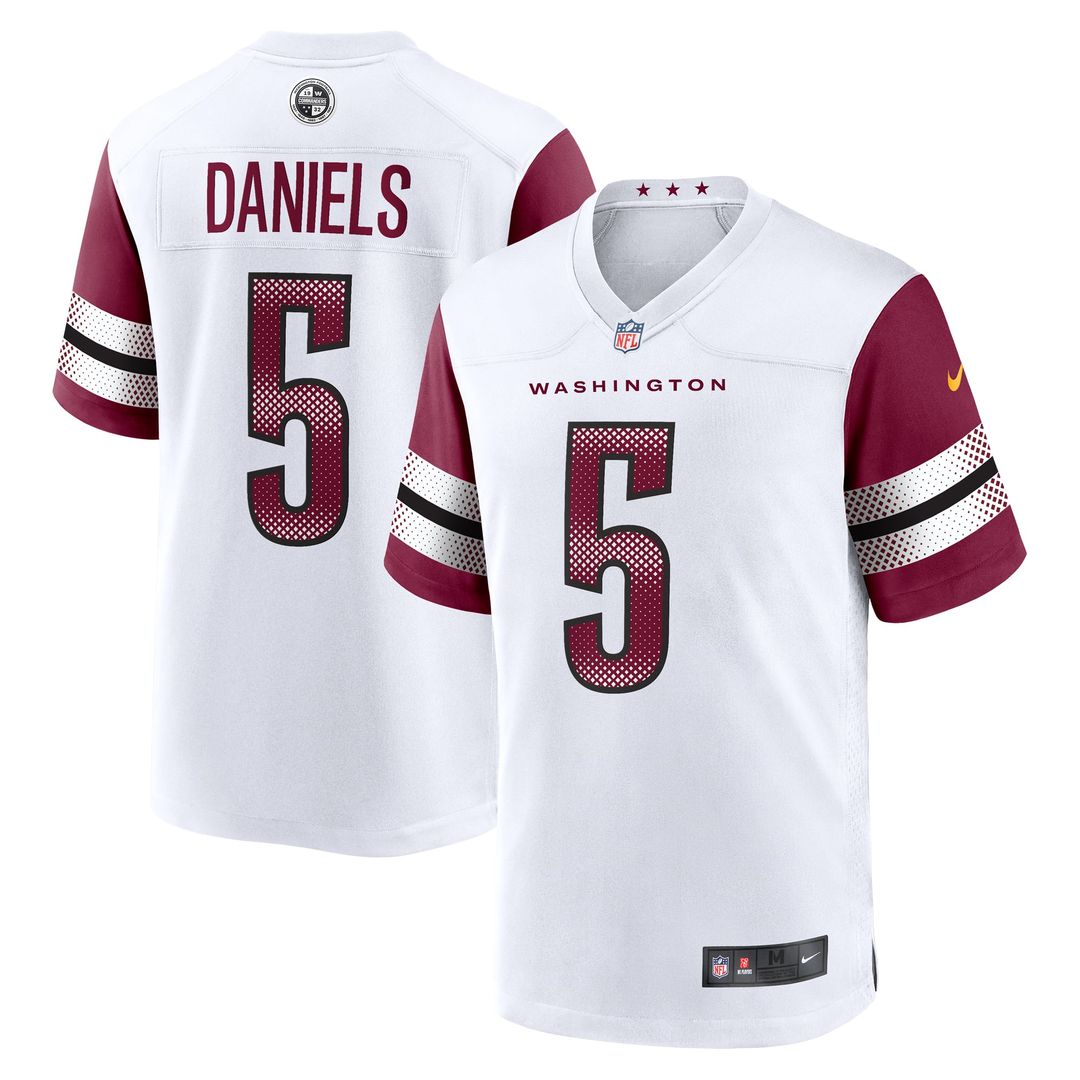 Jayden Daniels Washington Commanders Nike Black Alternate Game Player Jersey