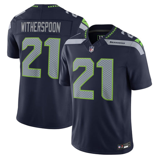 Devon Witherspoon Seattle Seahawks Nike College Navy Team Vapor F.U.S.E. Stitched Limited Jersey