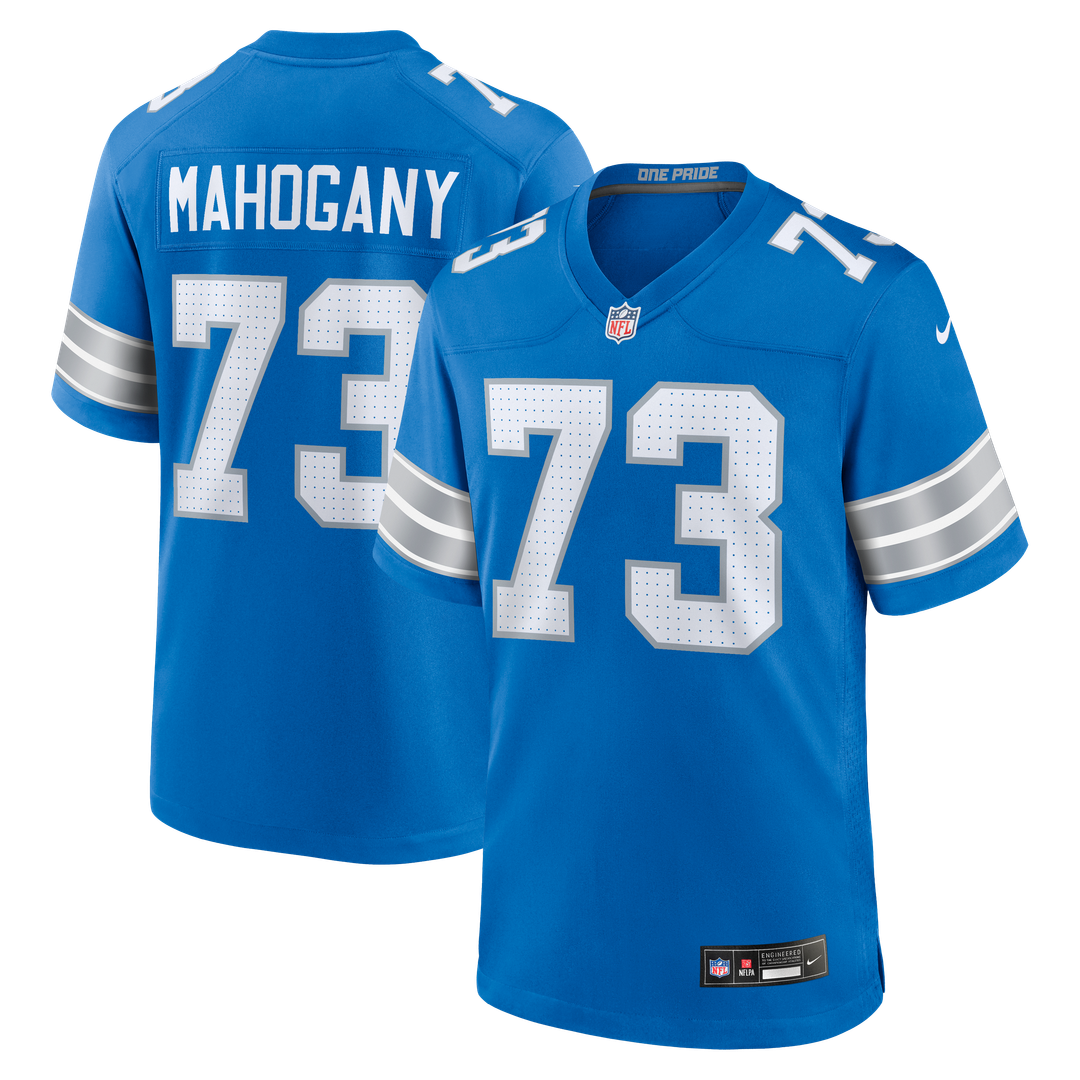 Christian Mahogany Detroit Lions Nike Blue Team Game Jersey