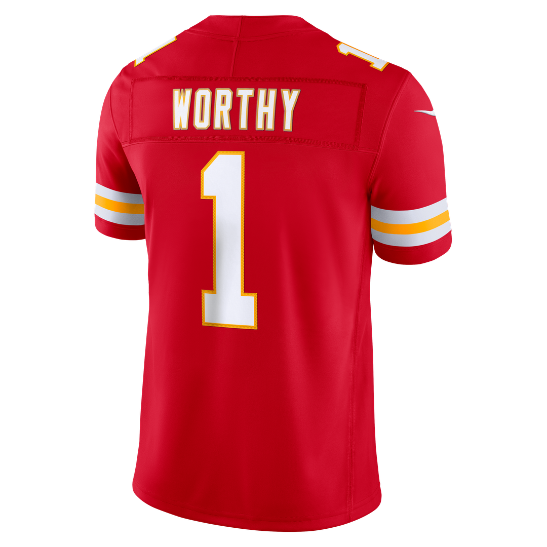 Xavier Worthy Kansas City Chiefs Nike Red Team Vapor F.U.S.E. Stitched Limited Jersey