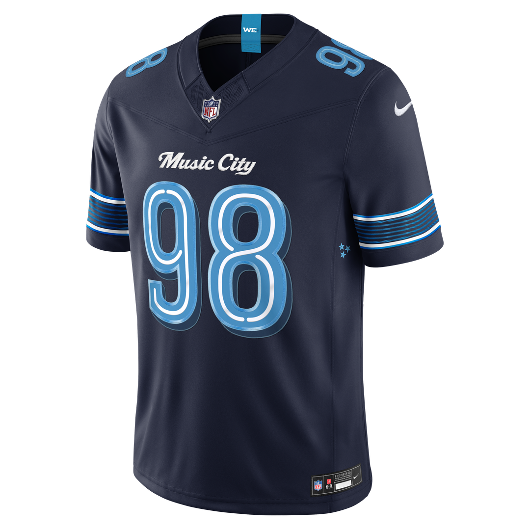 Jeffery Simmons Tennessee Titans Nike Navy 2026 Rivalries Collection Stitched Limited Jersey