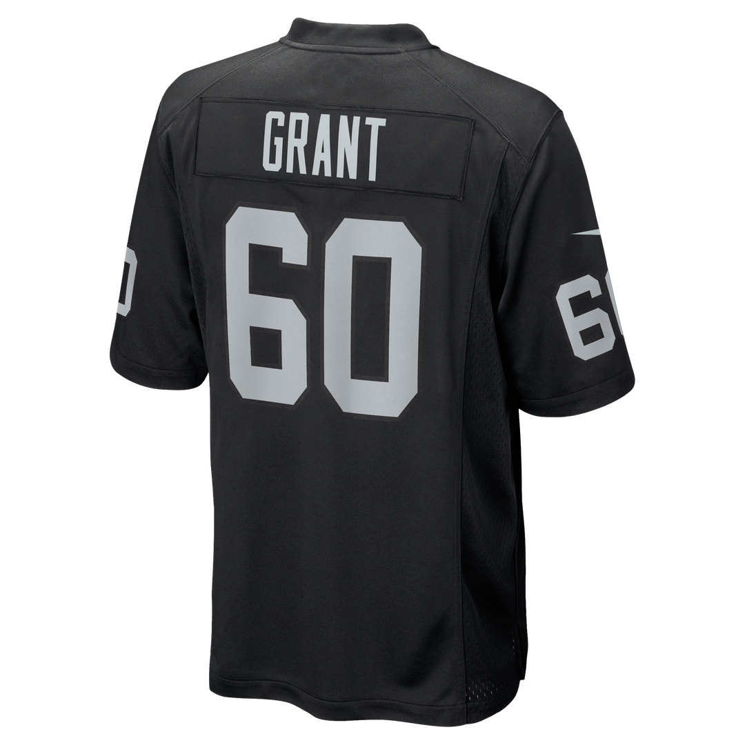 Charles Grant Las Vegas Raiders Nike Black Team Game Jersey