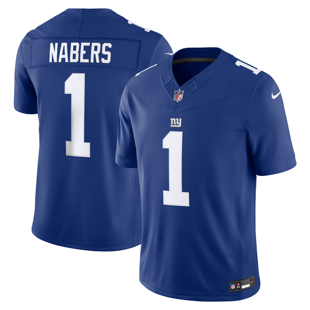 Malik Nabers New York Giants Nike Royal Team Vapor F.U.S.E. Stitched Limited Jersey