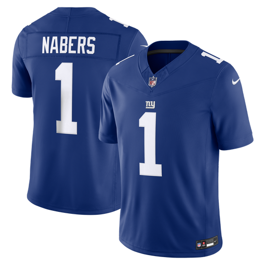 Malik Nabers New York Giants Nike Royal Team Vapor F.U.S.E. Stitched Limited Jersey