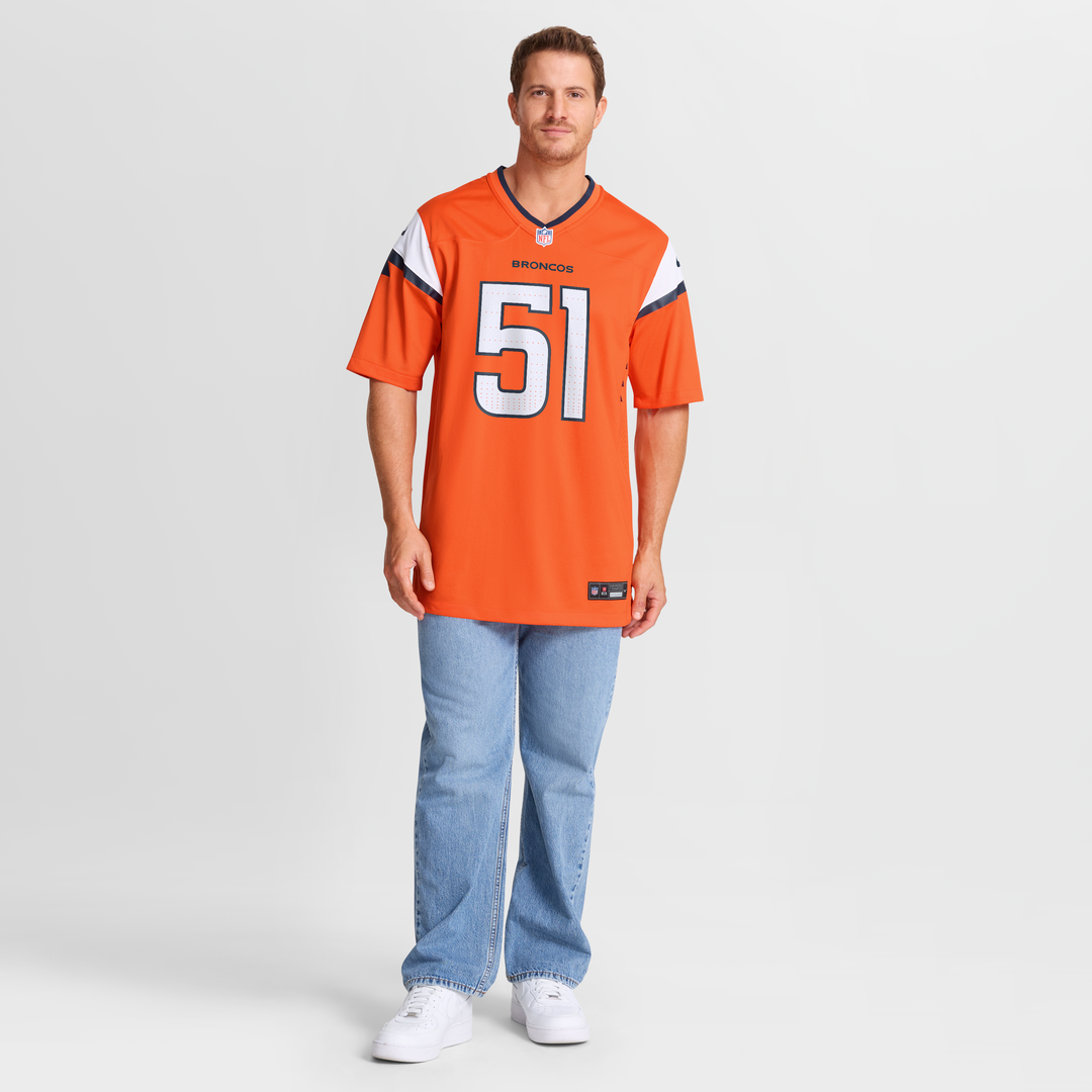 Que Robinson Denver Broncos Nike Orange Team Game Jersey
