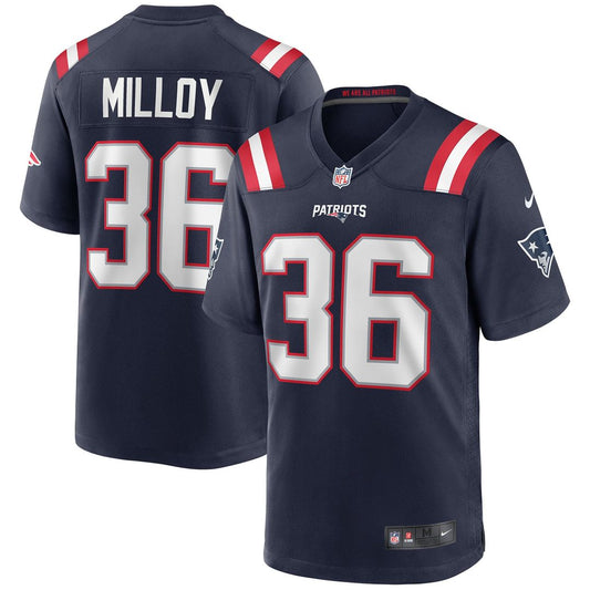 Lawyer Milloy New England Patriots Nike Navy Game Retired Player Jersey