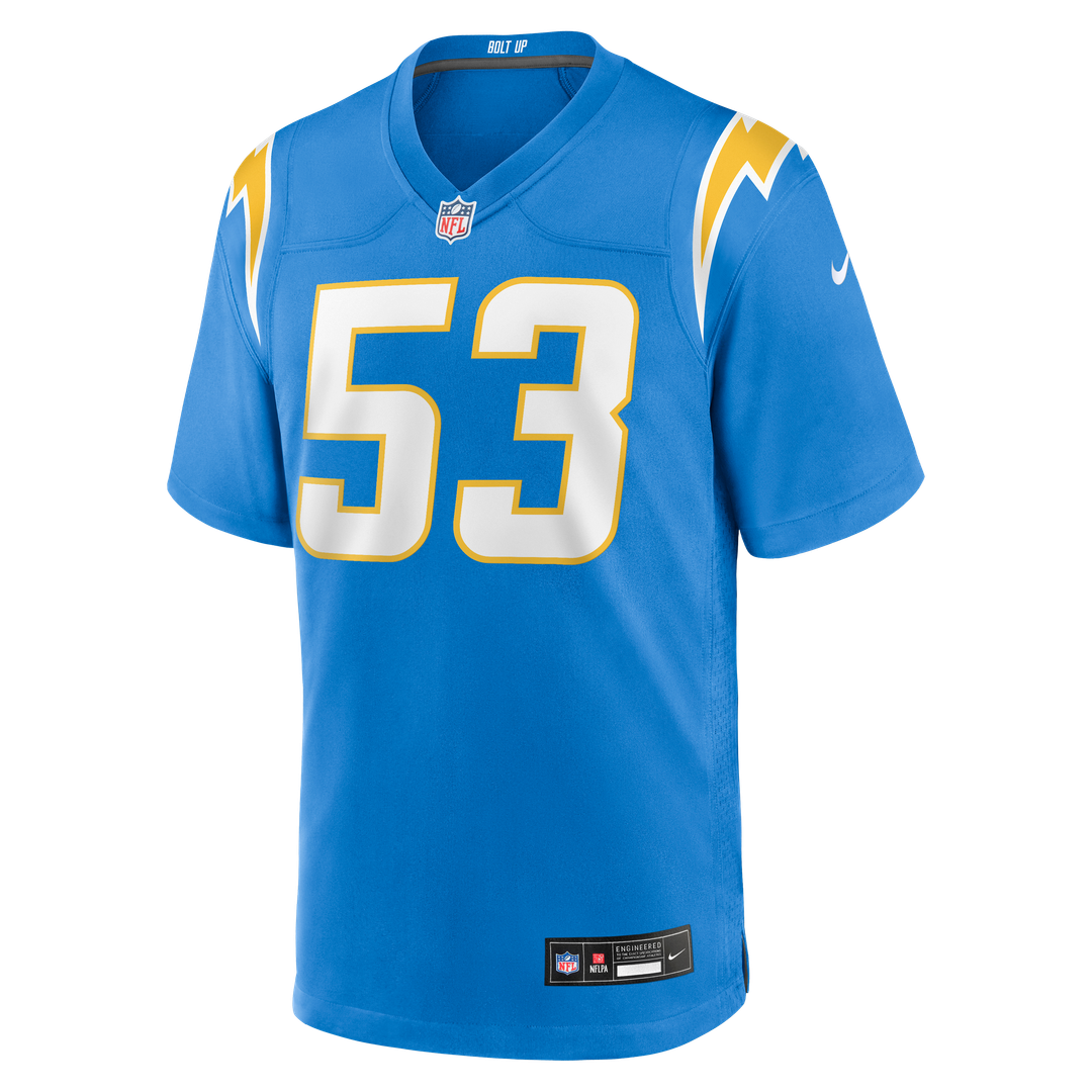 Del'Shawn Phillips Los Angeles Chargers Nike Powder Blue Team Game Jersey