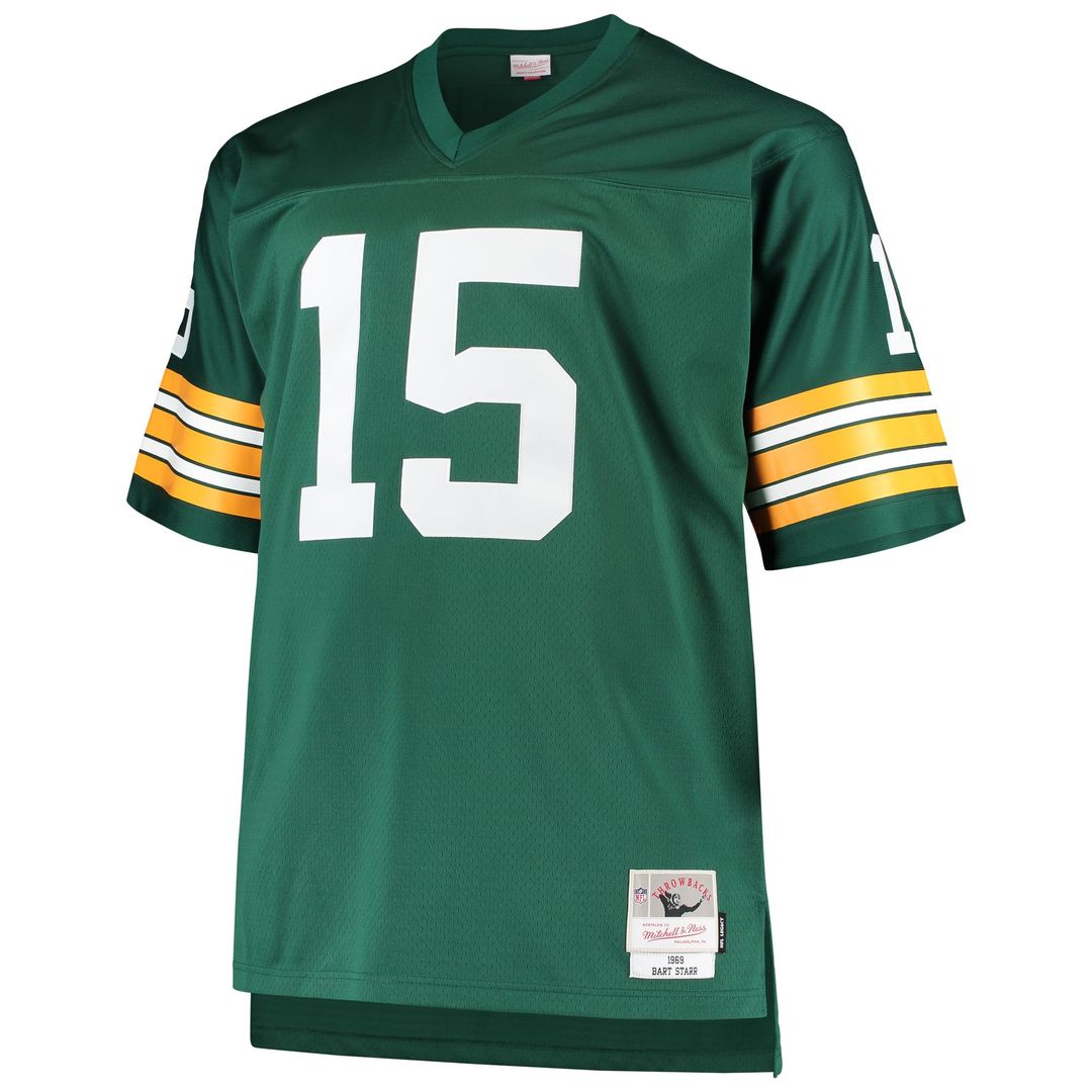 Bart Starr Green Bay Packers Mitchell & Ness Green Big & Tall 1968 Retired Player Replica Jersey
