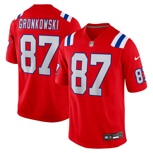 Rob Gronkowski New England Patriots Nike Red Alternate Retired Player Game Jersey