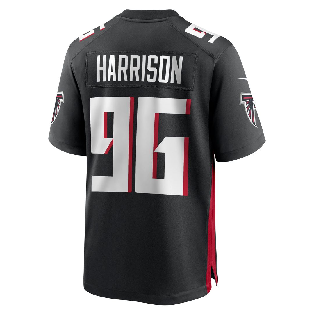 Zach Harrison Atlanta Falcons Nike Black Team Game Jersey