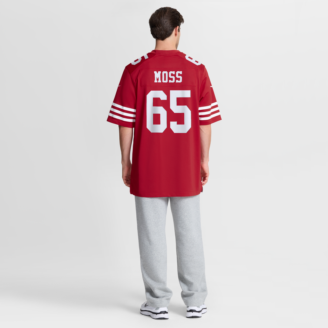Drew Moss San Francisco 49ers Nike Scarlet Team Game Jersey