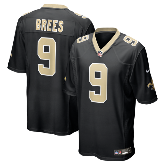 Drew Brees New Orleans Saints Nike Black Team Game Jersey