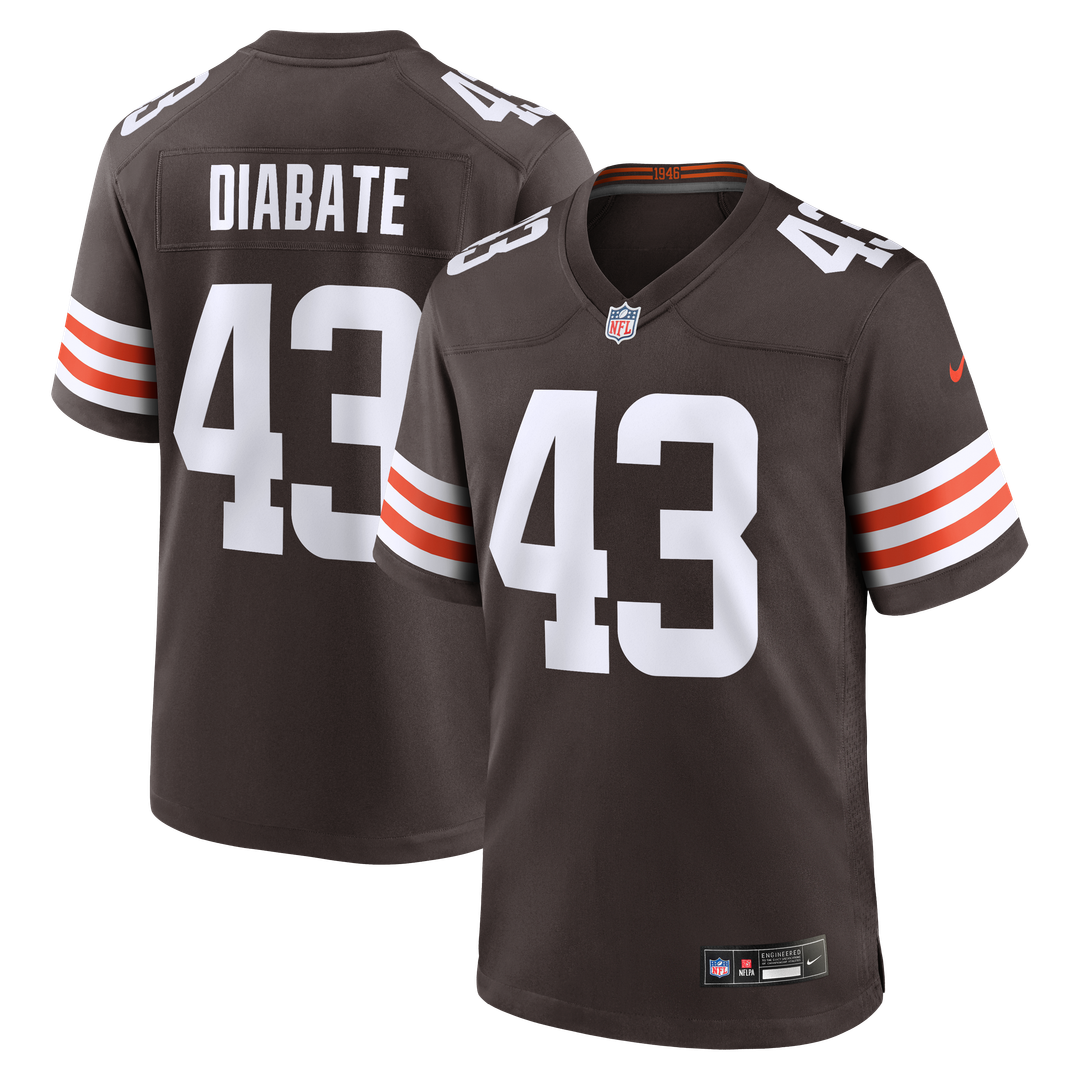 Mohamoud Diabate Cleveland Browns Nike Brown Team Game Jersey