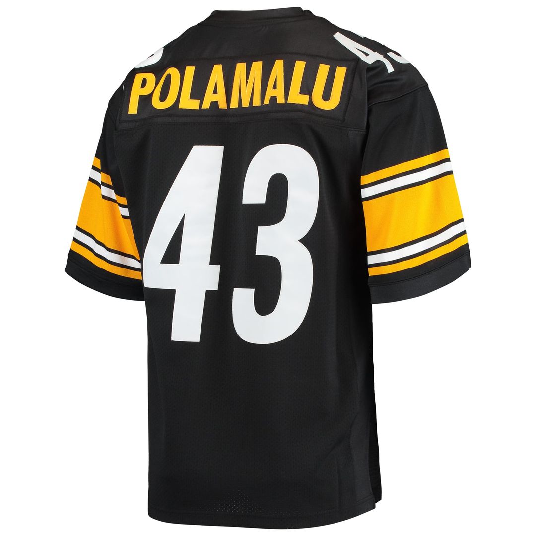 Troy Polamalu Pittsburgh Steelers 2007 Mitchell & Ness Black Authentic Throwback Retired Player Jersey