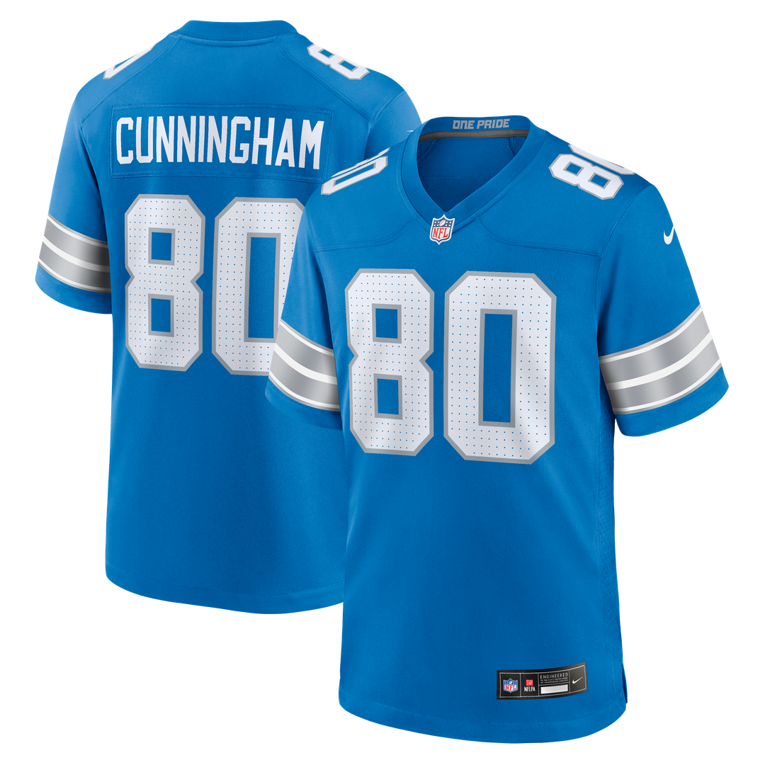 Malik Cunningham Detroit Lions Nike Blue Team Game Jersey
