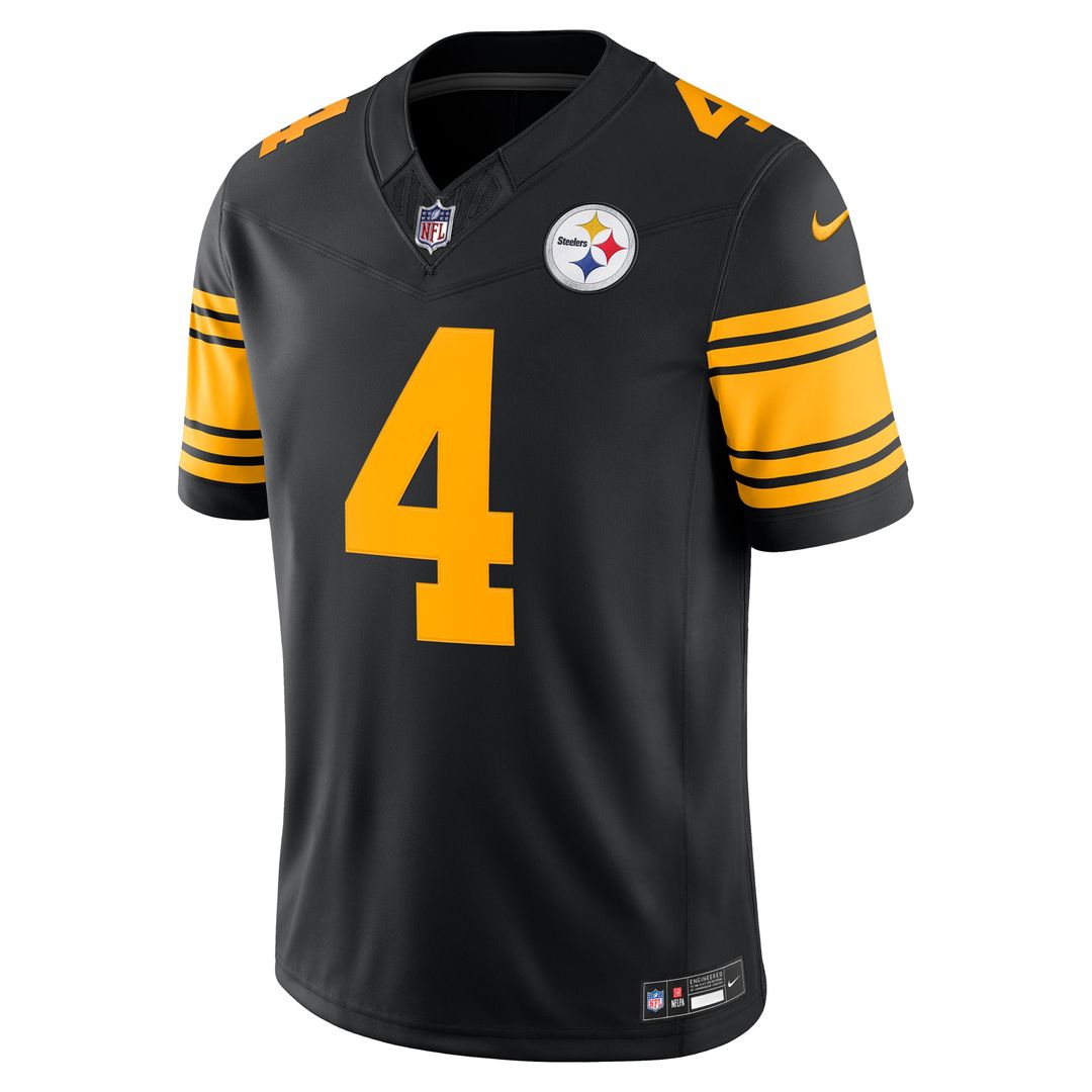 DK Metcalf Pittsburgh Steelers Nike Black Alternate Vapor F.U.S.E. Stitched Limited Jersey