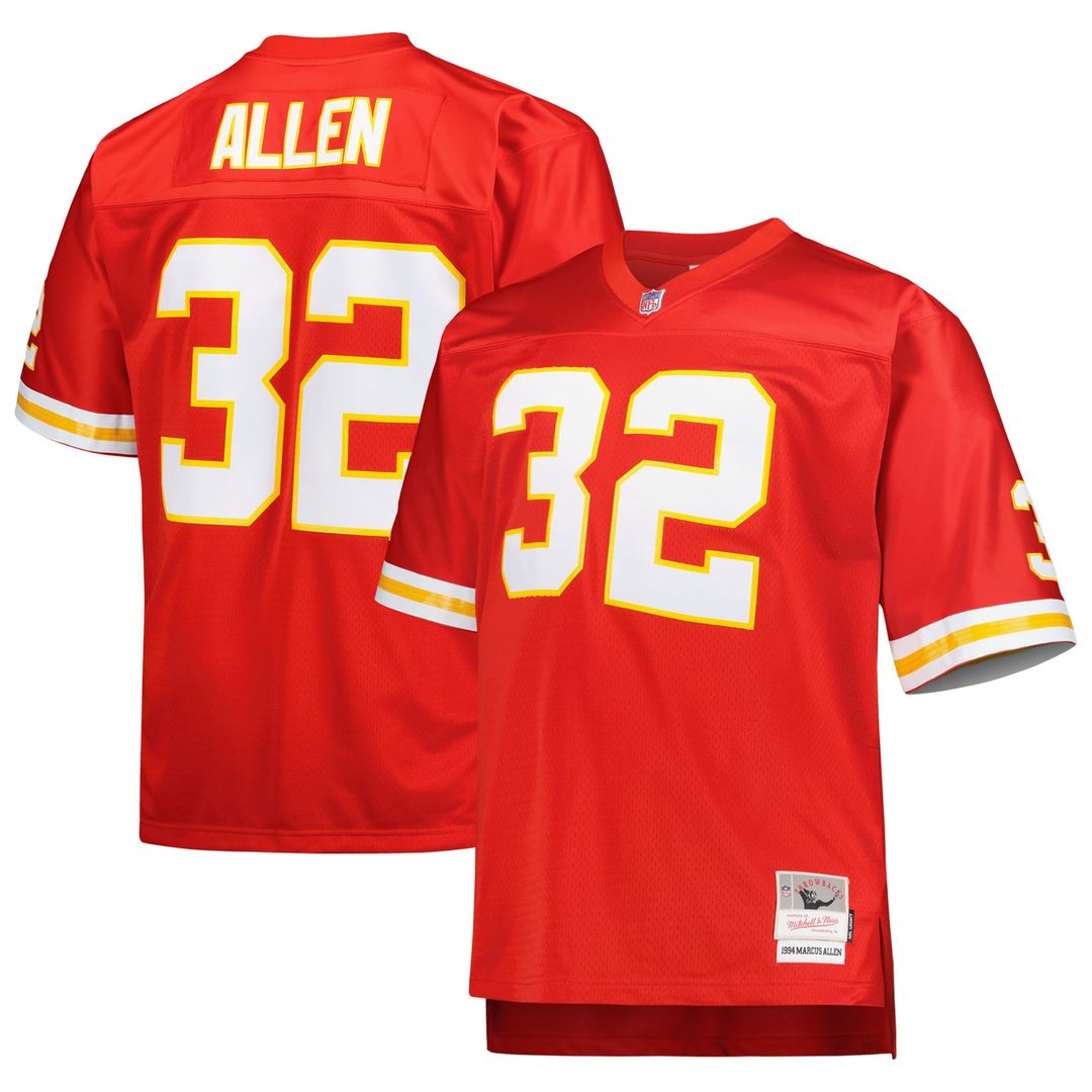 Marcus Allen Kansas City Chiefs Mitchell & Ness Red Big & Tall 1994 Retired Player Replica Jersey