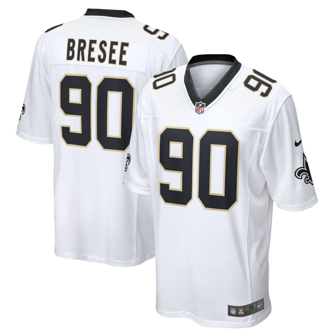 Bryan Bresee New Orleans Saints Nike White Game Jersey