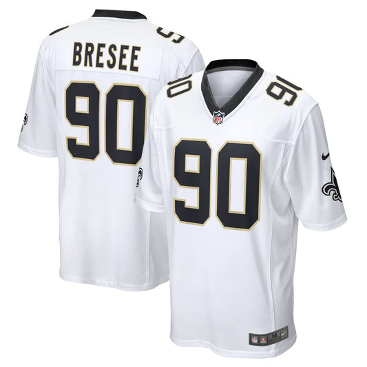 Bryan Bresee New Orleans Saints Nike White Game Jersey