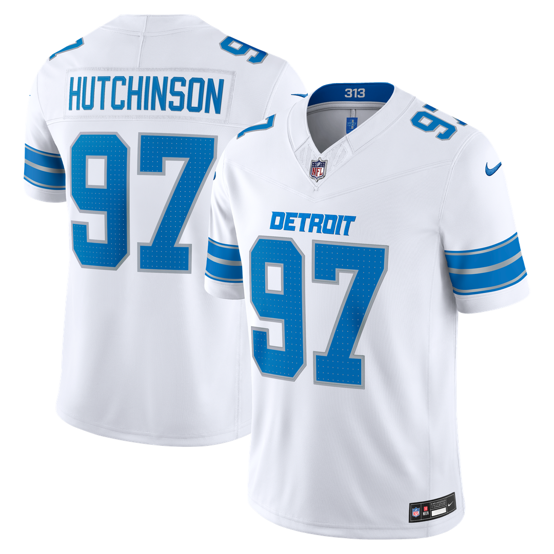 Aidan Hutchinson Detroit Lions Nike White Vapor F.U.S.E. Stitched Limited Jersey