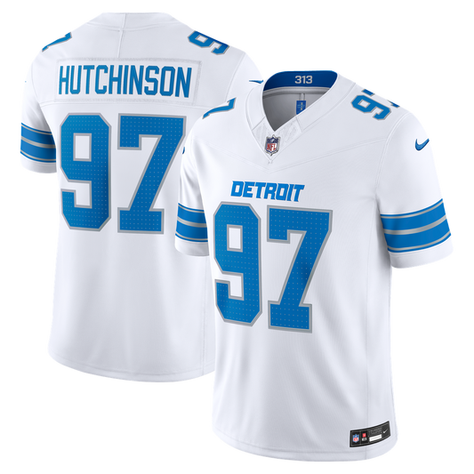 Aidan Hutchinson Detroit Lions Nike White Vapor F.U.S.E. Stitched Limited Jersey