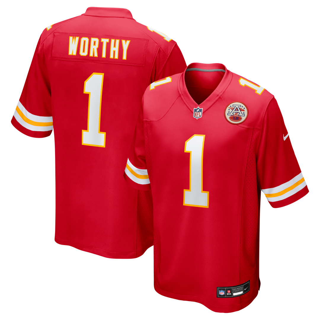 Xavier Worthy Kansas City Chiefs Nike Red Player Game Jersey