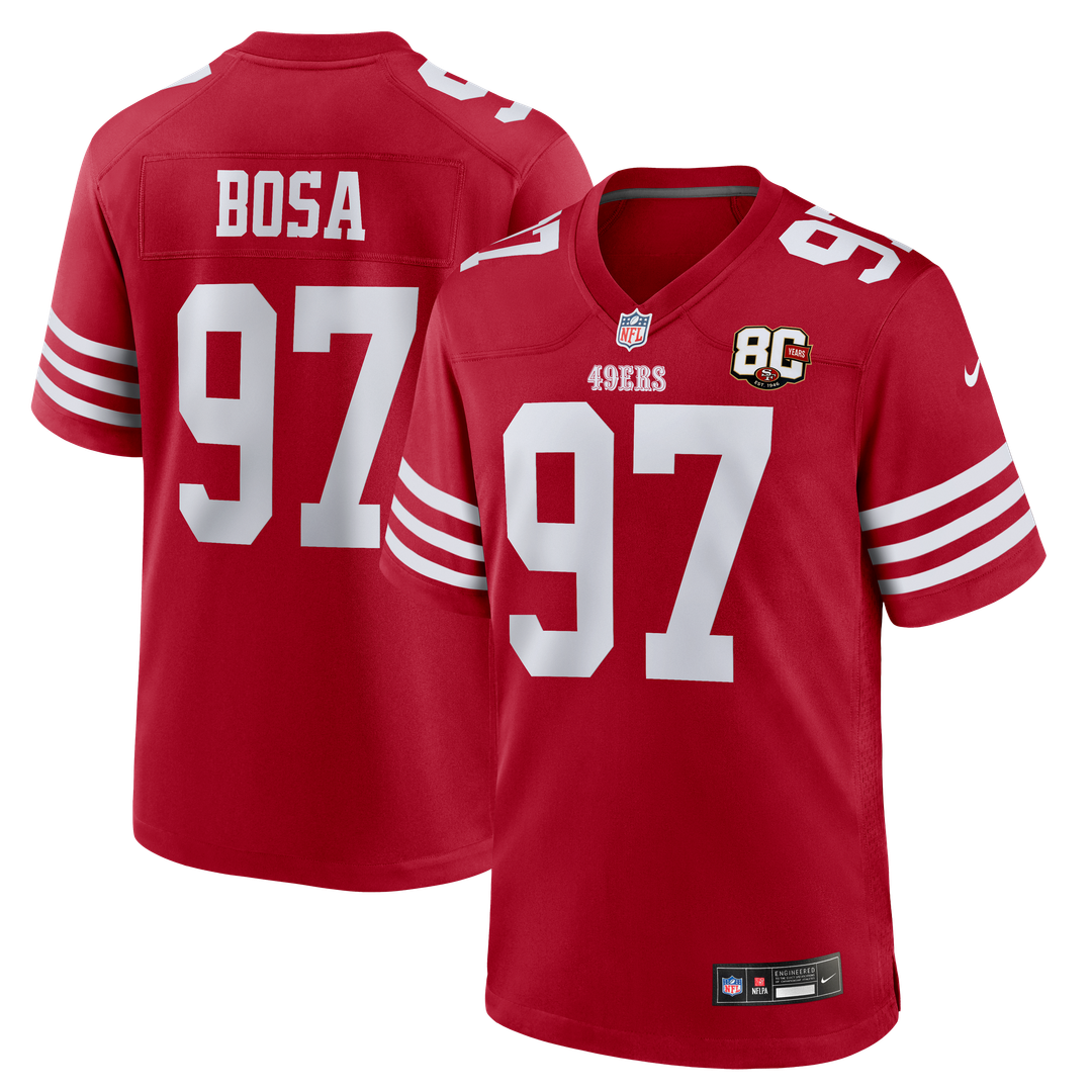 Nick Bosa San Francisco 49ers Nike White 80th Anniversary Game Jersey