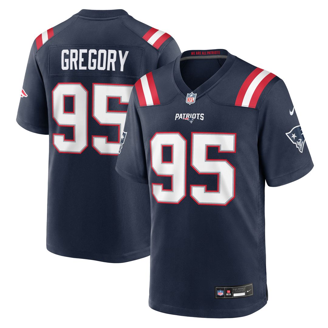 Eric Gregory New England Patriots Nike Navy Team Game Jersey