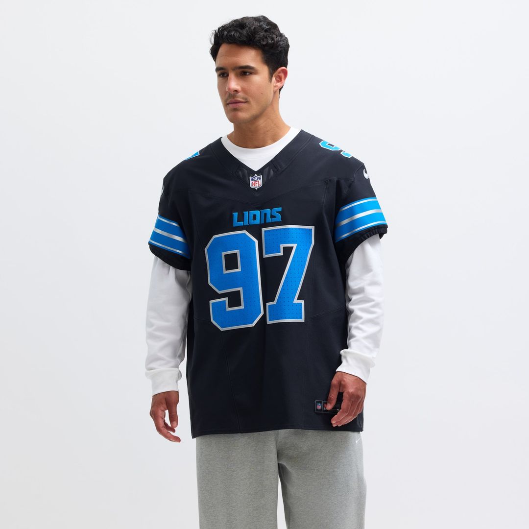 Aidan Hutchinson Detroit Lions Nike Black Alternate Vapor F.U.S.E. Elite Jersey