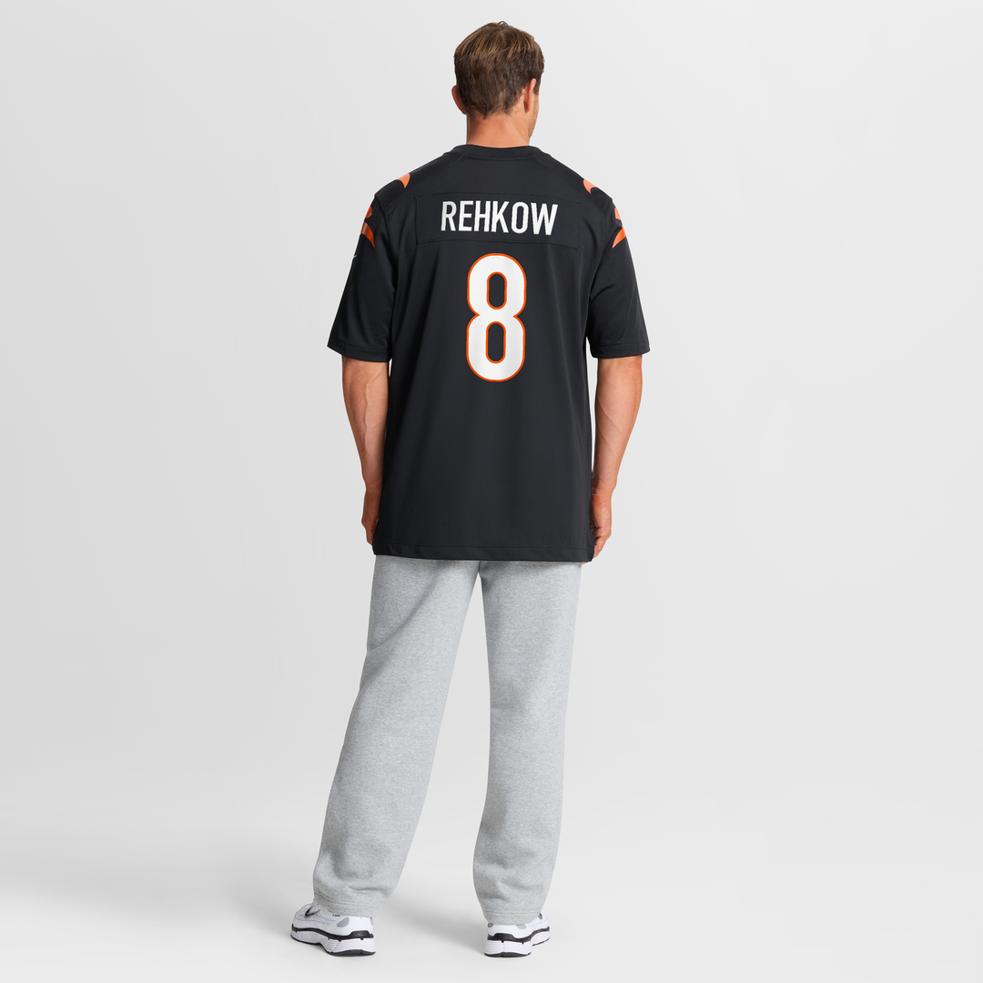 Ryan Rehkow Cincinnati Bengals Nike Black Game Jersey