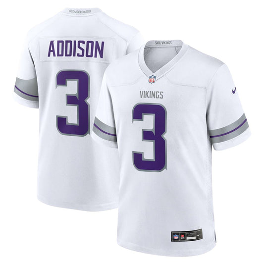Jordan Addison Minnesota Vikings Nike White Alternate Game Player Jersey