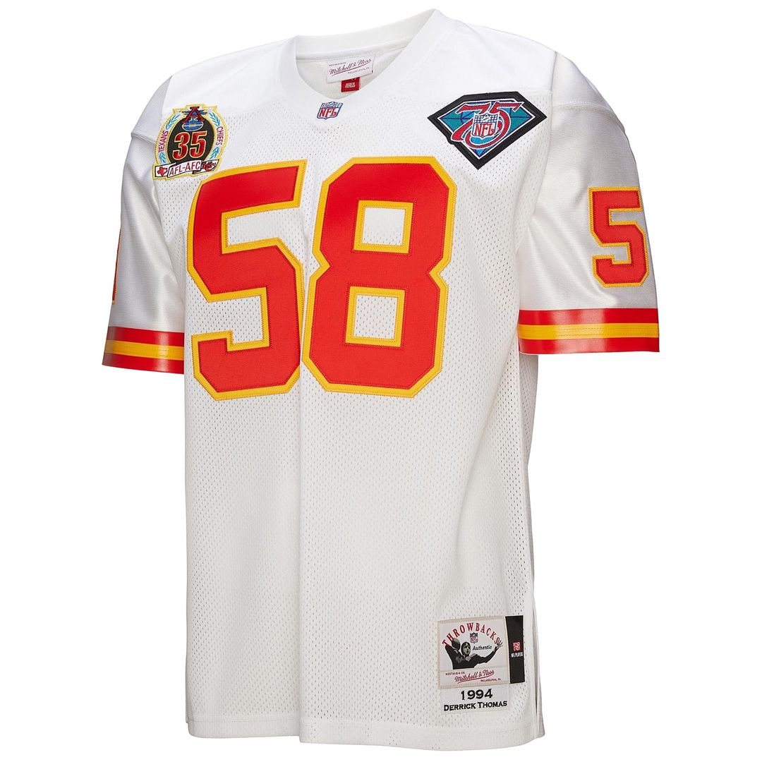 Derrick Thomas Kansas City Chiefs 1994 Mitchell & Ness White Authentic Throwback Retired Player Jersey