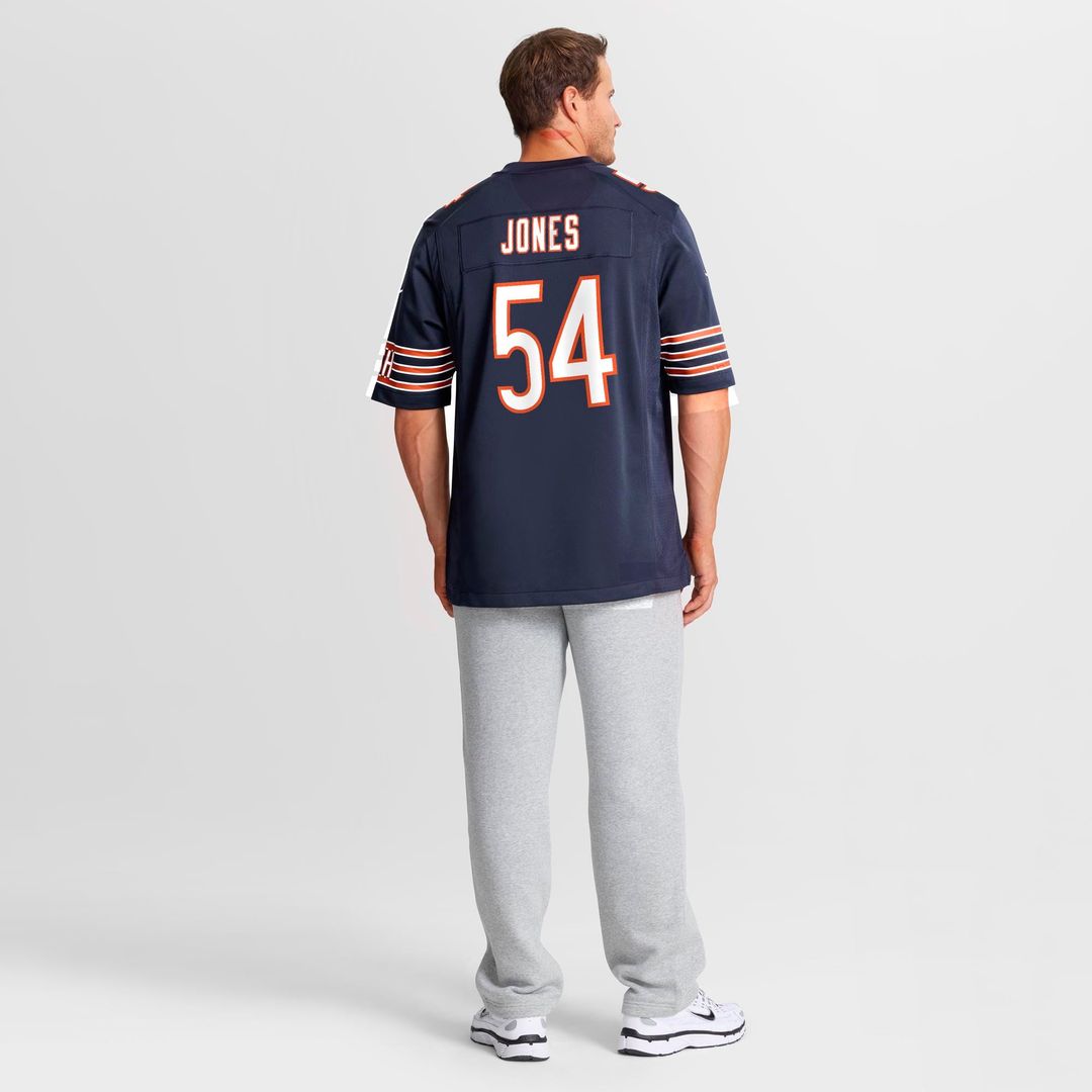 Logan Jones Chicago Bears Nike Navy Team Game Jersey