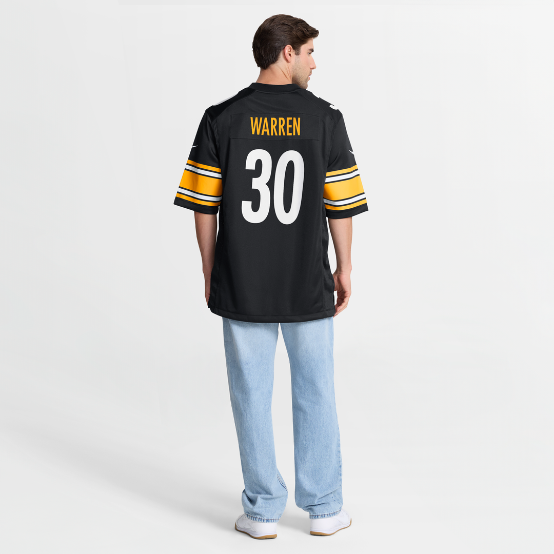 Jaylen Warren Pittsburgh Steelers Nike Black Game Player Jersey
