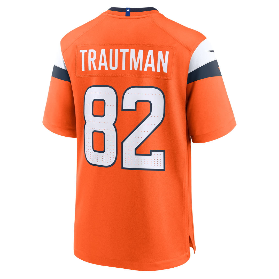 Adam Trautman Denver Broncos Nike Orange Team Game Jersey