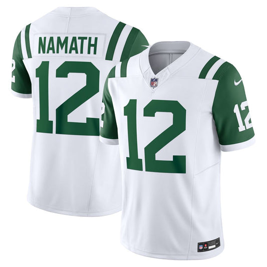 Joe Namath New York Jets Nike White Classic Alternate Vapor F.U.S.E. Retired Player Limited Jersey